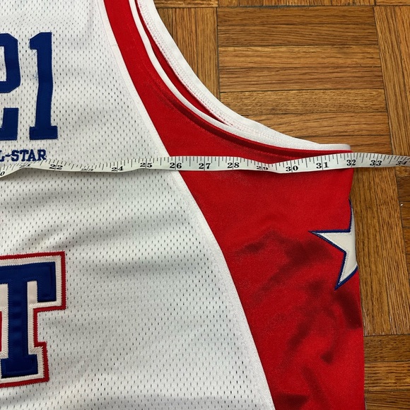 NBA Authentic 2004 Tim Duncan Western All-Star Jersey Reebok White West Spurs 60 - Picture 7 of 8